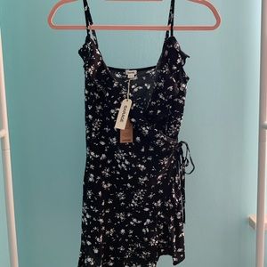 NEW GARAGE Floral Wrap Romper with Tags